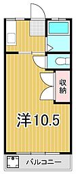 シェ・ブーロー吉美 1Kの間取図画像