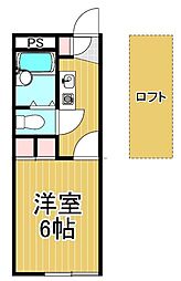 HMN 1階1Kの間取り