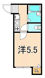 エスポワール綾瀬壱番館 1階1Kの間取り