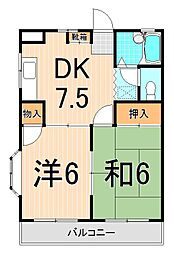 間取図画像 2DK