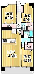 ヴェレーナ東綾瀬公園 3LDKの間取図画像