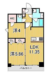 S-RESIDENCE綾瀬-rivie 2LDKの間取図画像