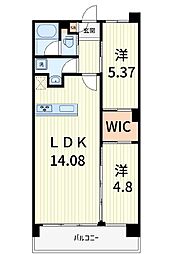 プレジオ北綾瀬ASIAN 2LDKの間取図画像