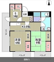 URBANTERRACE亀有 2SKの間取図画像