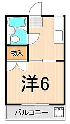 第三青山マンション 1Kの間取図画像