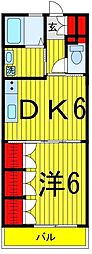 グレイスコート 1DKの間取図画像
