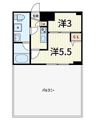 アルコバレーノ北綾瀬 2Kの間取図画像
