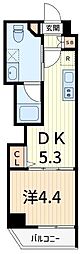 ガリシア北綾瀬II 1DKの間取図画像