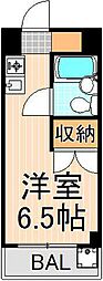 エレガンス綾瀬フィフス ワンルームの間取図画像
