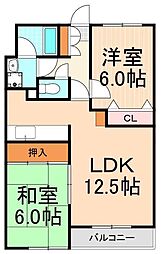 モアグレース竹の塚 2LDKの間取図画像