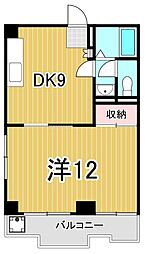 アライマンション 1DKの間取図画像