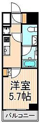 Risingplace綾瀬二番館 ワンルームの間取図画像