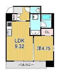 プレジオ亀有 1LDKの間取図画像
