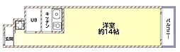朝日プラザ淡路 ワンルームの間取図画像
