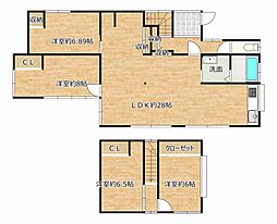 加美郡加美町字大門　戸建て 4LDKの間取り