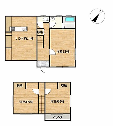 間取り 加美郡加美町城生字前田36-12