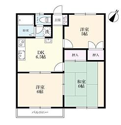 アルカサバ　アベニューII 2階3DKの間取り