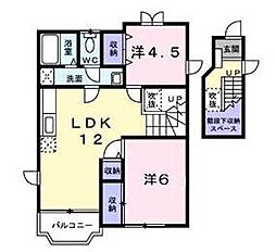 パークサイドN・B 2階3LDKの間取り