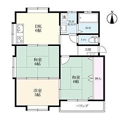 シャトーさがらA 3DKの間取図画像