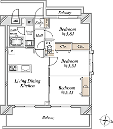 パーセル中野弥生町 3LDKの間取り