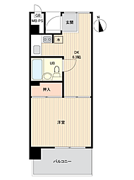 アーバンコート徳島 1DKの間取図画像