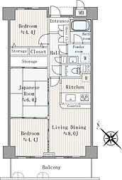 ニューウェルテラス池の里 3LDKの間取図画像