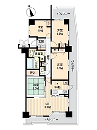 エンブレイス姫路飾磨3 4LDKの間取図画像