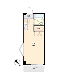 アペックス四ツ井 ワンルームの間取図画像