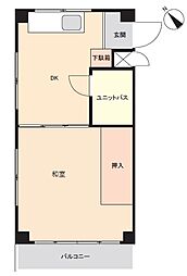 フジマンション 1DKの間取図画像