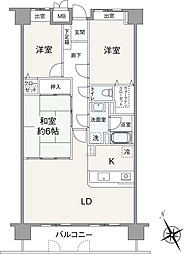 トーカンマンション潮見町 3LDKの間取図画像
