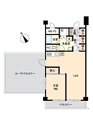 ジュネシオン岩槻 1LDKの間取図画像
