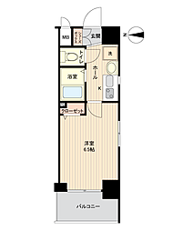 エステムプラザ京都烏丸五条 1Kの間取図画像