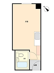 セントラル瀬戸内ビル ワンルームの間取図画像