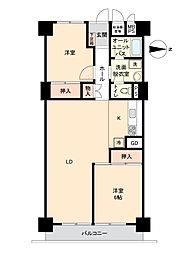 新大阪スカイハイツ 2LDKの間取図画像