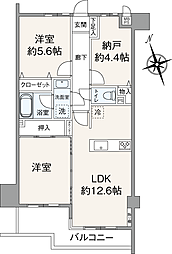 ライオンズマンション三郷第5 2SLDKの間取図画像