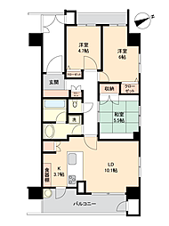 カインドステージ館林 3LDKの間取図画像