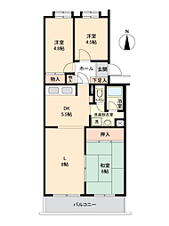 ファミール第5西船橋 3LDKの間取図画像