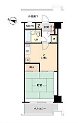上諏訪ガーデンホームズ 1DKの間取図画像