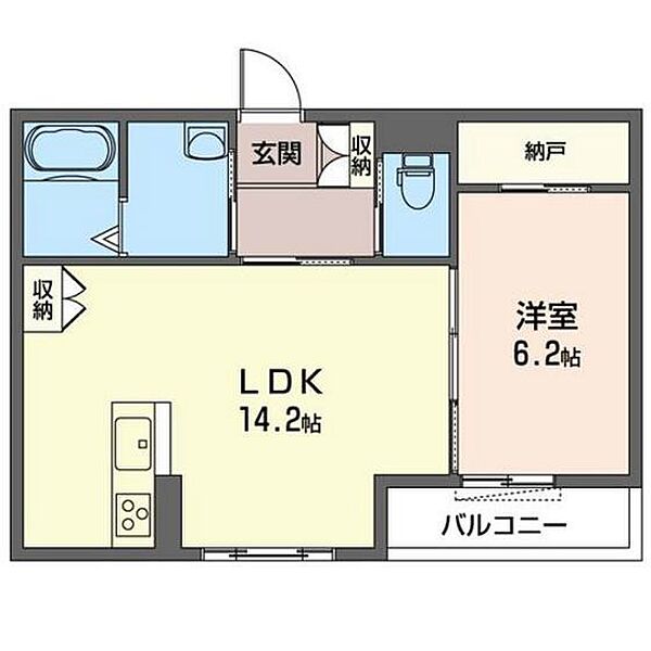 シャーメゾンＪＩＮ 302｜群馬県前橋市下大島町(賃貸マンション1LDK・3階・47.50㎡)の写真 その2