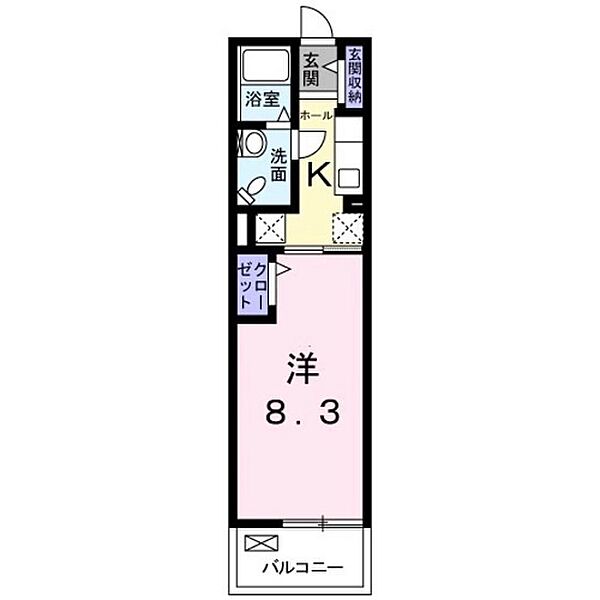 サウス　グレースマンション 205｜群馬県前橋市古市町(賃貸マンション1K・2階・26.87㎡)の写真 その2