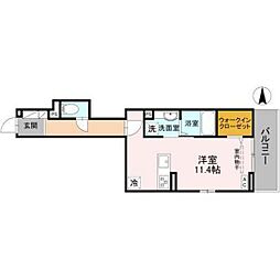 Ｌａ　Ｍａｉｓｏｎ　表町 3階ワンルームの間取り