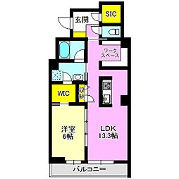 グランボナー 1LDKの間取図画像