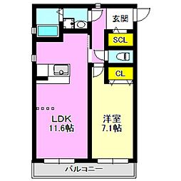 プレドゥラリヴィエール杜 1階/102