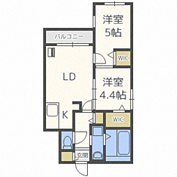 シェルピア24軒 2LDKの間取図画像