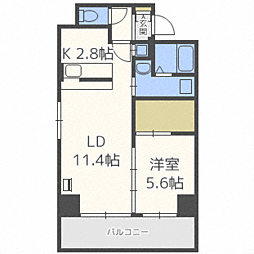 フェバリットラセスト 1LDKの間取図画像