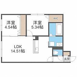 インダスカル 2LDKの間取図画像