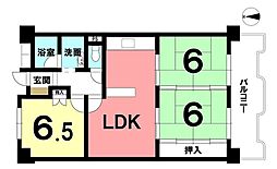ハイレジデンス萩原苑 3LDKの間取図画像