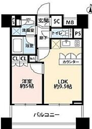 プライア渋谷 1LDKの間取図画像