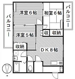 ヴィラコンフォールの間取図画像