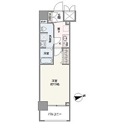 ジェノヴィア浜松町グリーンヴェール 1Kの間取図画像
